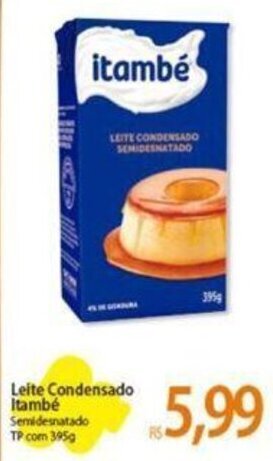 Leite Condensado Itambé Semidesnatado TP com 395g