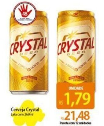 Atacadão Cerveja Crystal Lata com 269ml oferta