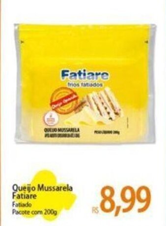 Atacadão Queijo Mussarela Fatiare Fatiado Pacote com 200g oferta