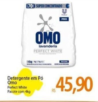 Atacadão Detergente em Pó Omo Perfect White Pacote com 4kg oferta
