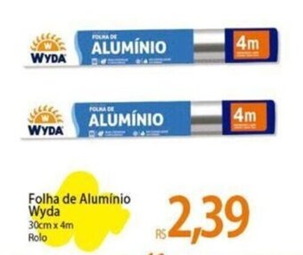 Atacadão Folha de Alumínio Wyda 30cm x 4m Rolo oferta
