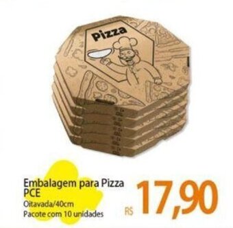Embalagem para Pizza PCE Oitavada/40cm Pacote com 10 unidades