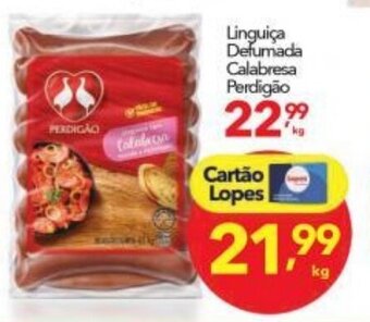 Lopes Supermercados Linguica Defumada Calabresa Perdigao 1kg oferta