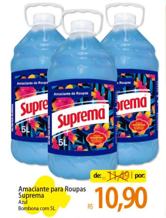 Atacadão Amaciante para Roupas Suprema Azul Bombona com 5L oferta