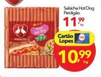 Lopes Supermercados Salsicha Hot Dog Perdigao 1kg oferta