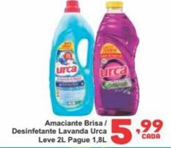 Rede Super Compras Amaciante Brisa/ Desinfetante Lavanda Urca Leve 2L Pague 1,8L oferta