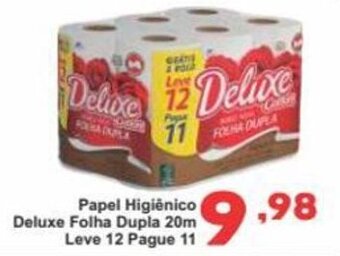 Rede Super Compras Papel Higiênico Deluxe Folha Dupla 20m Leve 12 Pague 11 oferta