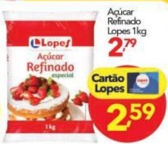 Lopes Supermercados Acucar Refinado Lopes 1kg oferta
