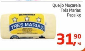 Tenda Atacado Queijo muçarela três marias peça kg oferta