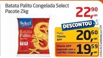 Tenda Atacado Batata palito congelada select pacote 2kg oferta