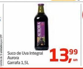 Tenda Atacado Suco de uva integral aurora garrafa 1,5l oferta