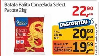 Tenda Atacado Batata palito congelada select pacote 2kg oferta