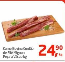 Tenda Atacado Carne bovina cordão de filé mignon peça a vácuo kg oferta