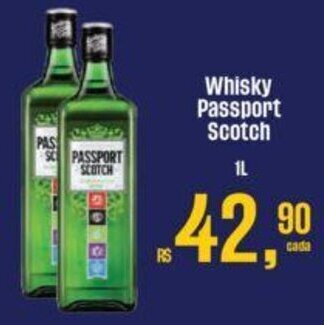 Supermercados Mateus Whisky Passport Scotch 1L oferta