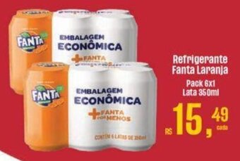 Supermercados Mateus Refrigerante Fanta Laranja Pack 6x1 Lata 350ml oferta