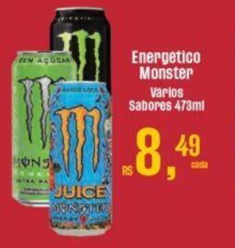 Supermercados Mateus Energético Monster vários Sabores 473ml oferta