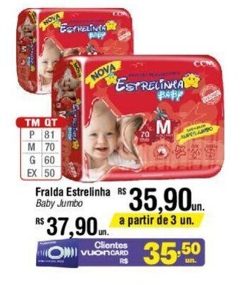 Fralda Estrelinha Baby Jumbo