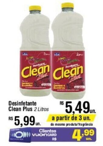 Fort Atacadista Desinfetante Clean Plus 2 Litros oferta