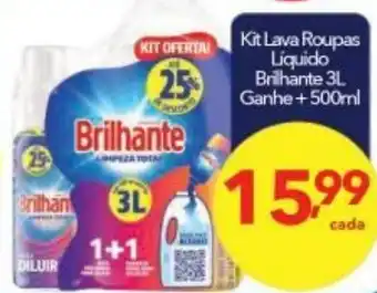 Kit Lava Roupas Liquido Brilhante 3L Granhe + 500ml
