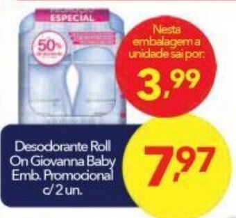 Desodorante Roll On Giovanna Baby Emb. Promocional c/ 2un.