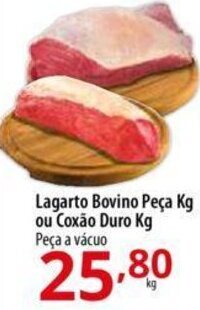 Akki Atacadista Lagarto Bovino Peça Kg ou Coxão Duro Kg Peça a vácuo oferta