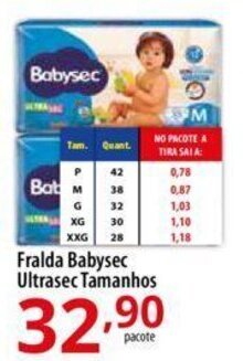 Akki Atacadista Fralda Babysec Ultrasec Tamanhos oferta