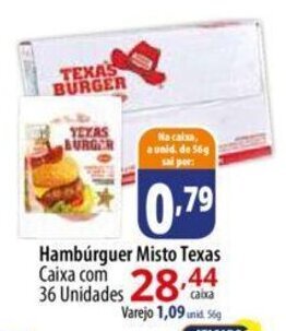 Akki Atacadista Hambúrguer Misto Texas Caixa com 36 Unidades oferta