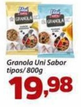 Confiança Supermercados Granola Uni Sabor tipos/800g oferta