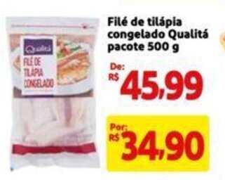 Extra Supermercado Filé de tilápia congelado Qualitá pacote 500 g oferta