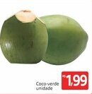 Coco verde unidade