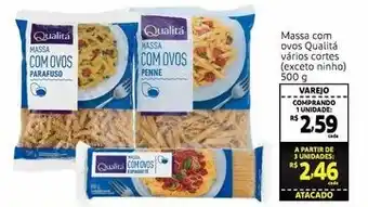 Extra Hiper Massa com ovos Qualita varios cortes (exceto ninho) 500g oferta