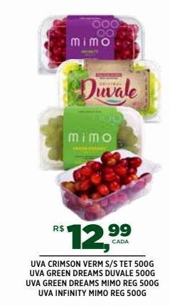 DB Supermercados Uva crimson verm s/s tet 500g oferta