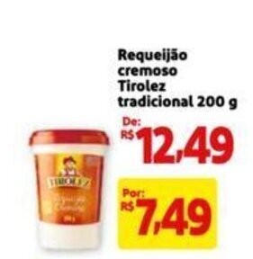 Extra Supermercado Requeijão cremoso Tirolez tradicional 200 g oferta