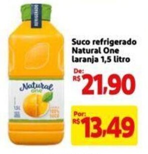 Extra Supermercado Suco refrigerado Natural One laranja 1,5 litro oferta