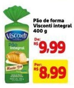 Extra Supermercado Pão de forma Visconti integral 400 g oferta