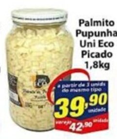 Palmito Pupunha Uni Eco Picado 1,8kg
