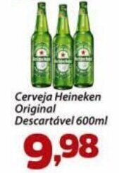 Confiança Supermercados Cerveja Heineken Original Descartável 600ml oferta