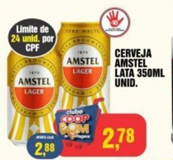 CERVEJA AMSTEL LATA 350ML UNID.