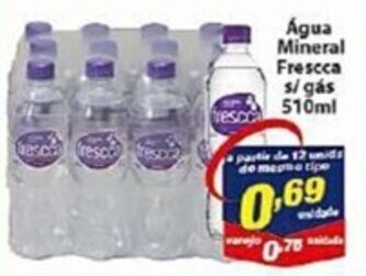 Vencedor Atacadista Água Mineral Frescca s/ gás 510ml oferta