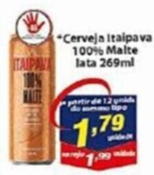 Vencedor Atacadista *Cerveja Itaipava 100% Malte lata 269ml oferta