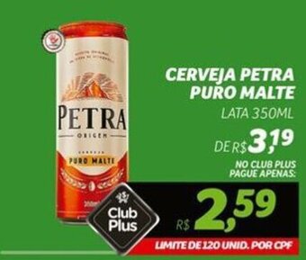 Spasso Sabores CERVEJA PETRA PURO MALTE LATA 350ML oferta
