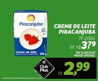 Spasso Sabores CREME DE LEITE PIRACANJUBA TP 200G oferta