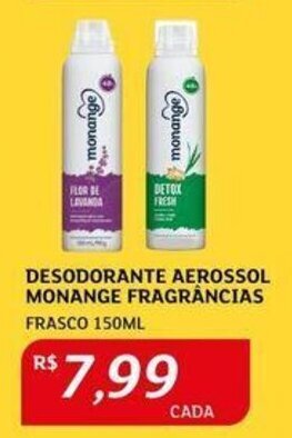 Assaí Atacadista DESODORANTE AEROSSOL MONANGE FRAGRÂNCIAS FRASCO 150ML oferta