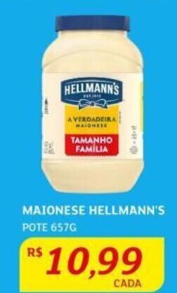 Assaí Atacadista MAIONESE HELLMANN'S POTE 657G oferta