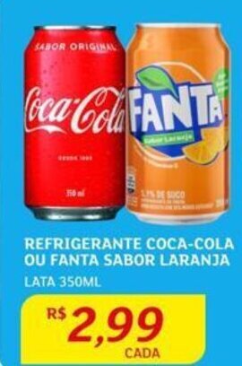 Assaí Atacadista REFRIGERANTE COCA-COLA OU FANTA SABOR LARANJA LATA 350ML oferta