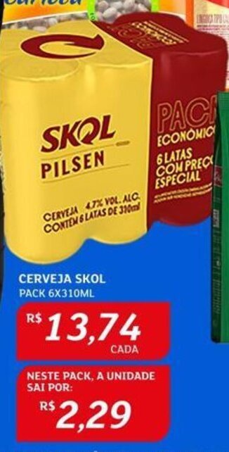 Assaí Atacadista CERVEJA 47% VOL ALC CONTEM 6 LATAS DE 310ml oferta