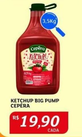 Assaí Atacadista KETCHUP BIG PUMP CEPERA 3,5Kg oferta