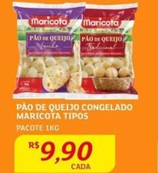 Assaí Atacadista PÃO DE QUEIJO CONGELADO MARICOTA TIPOS PACOTE 1KG oferta