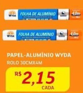 PAPEL-ALUMINIO WYDA ROLO 30CMX4M