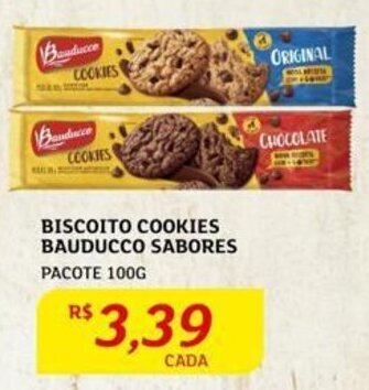 Assaí Atacadista BISCOITO COOKIES BAUDUCCO SABORES PACOTE 100G oferta